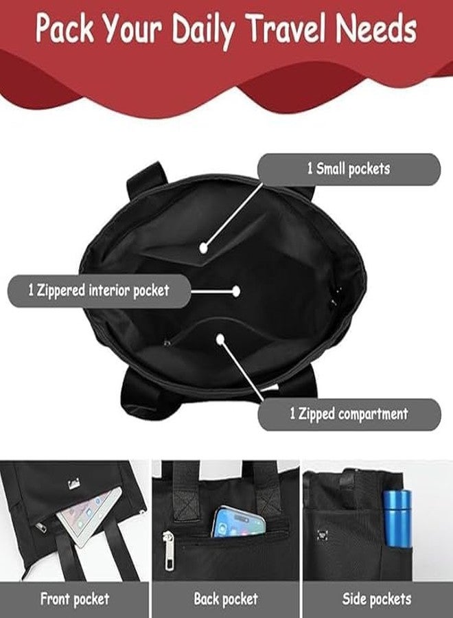 Kresal Nylon Tote Shoulder Bag with Double Handles, Lightweight Waterproof Shoulder Bag, Women's Large Capacity Top Handle Handbags, Nylon Tote Bag for Gym, Work, School (Multicolor) - Image 3
